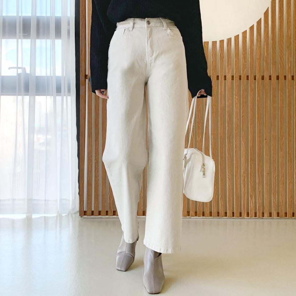 バックゴムワイドパンツ・全4色・t66580 レディース 【pt】【パンツ ズボン ロングパンツ ワイド ワイドパンツ 単色 無地 シンプル ベーシック カジュアル 秋 冬 韓国 ファッション】【ハイホリHIHOLLI】