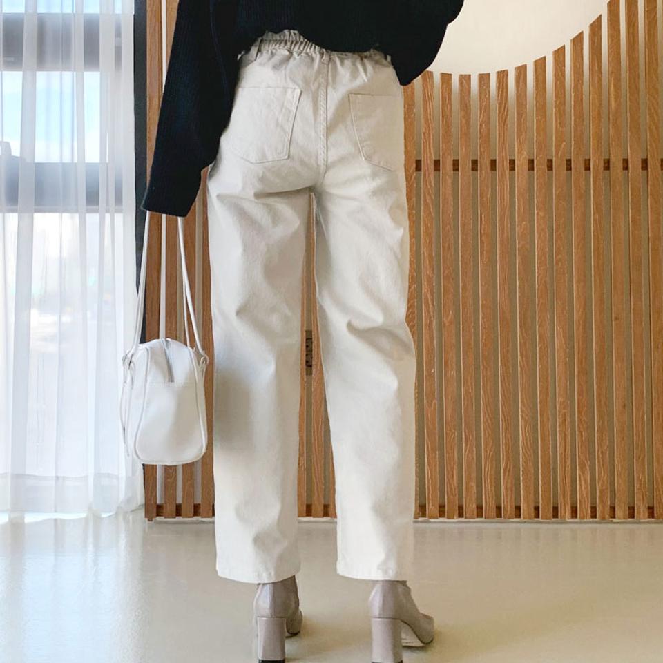 バックゴムワイドパンツ・全4色・t66580 レディース 【pt】【パンツ ズボン ロングパンツ ワイド ワイドパンツ 単色 無地 シンプル ベーシック カジュアル 秋 冬 韓国 ファッション】【ハイホリHIHOLLI】