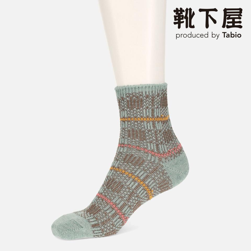 【あす楽】【靴下屋】 スペックブークレmixチェックソックス / 靴下 タビオ Tabio くつ下 ショート レディース 日本製 2106ka