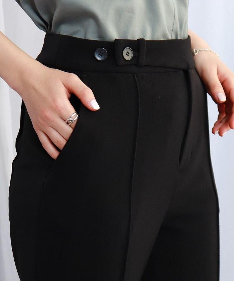ストレッチトリコチンハイウエストパンツ