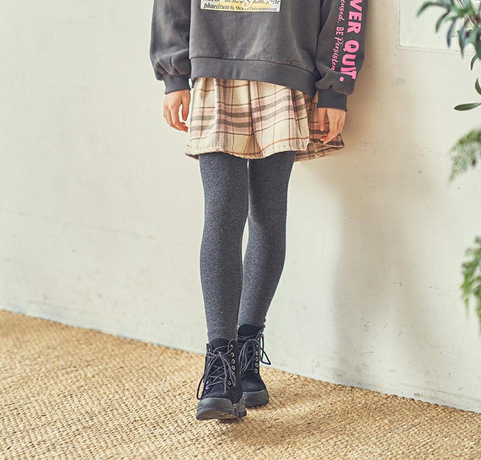 【只今30%OFF】ファー裏地チェックスカートレギンス・u09644 キッズ【9~17才】【pt】【スカートレギンス スカート レギンス チェック柄 ファー ガーリー 可愛い かわいい 女の子 冬 韓国 韓国子供服 子供 こども 子供服 こども服】【KIDS】