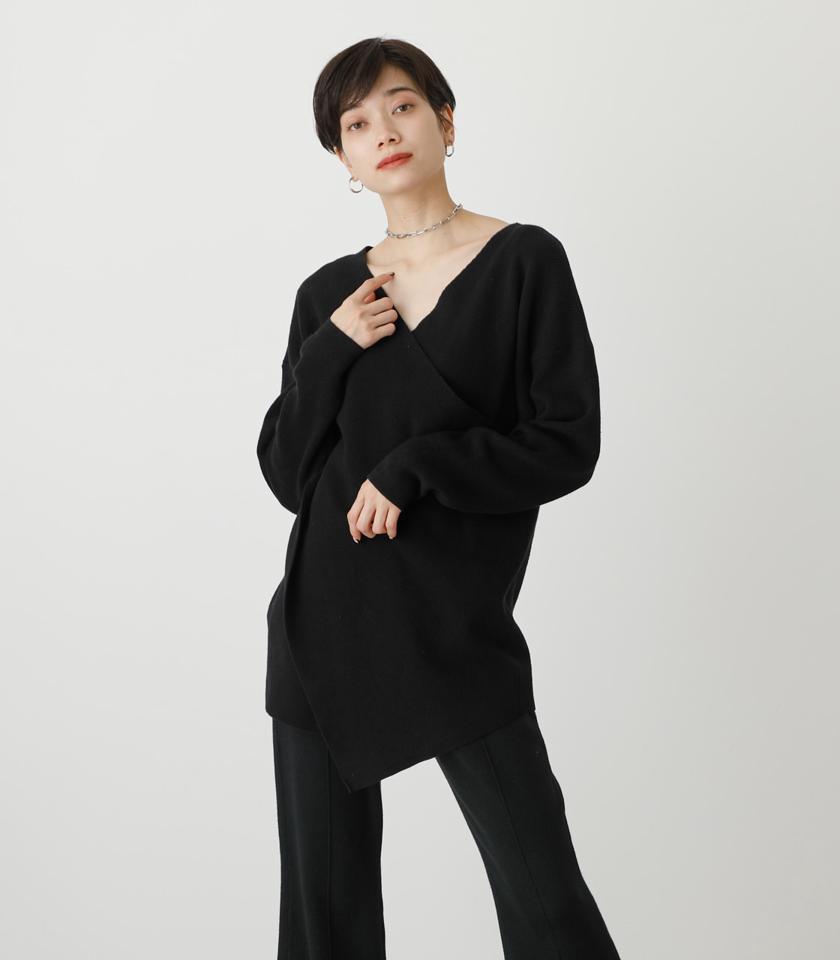 CROSS LAYERED KNIT TOPS/クロスレイヤードニットトップス