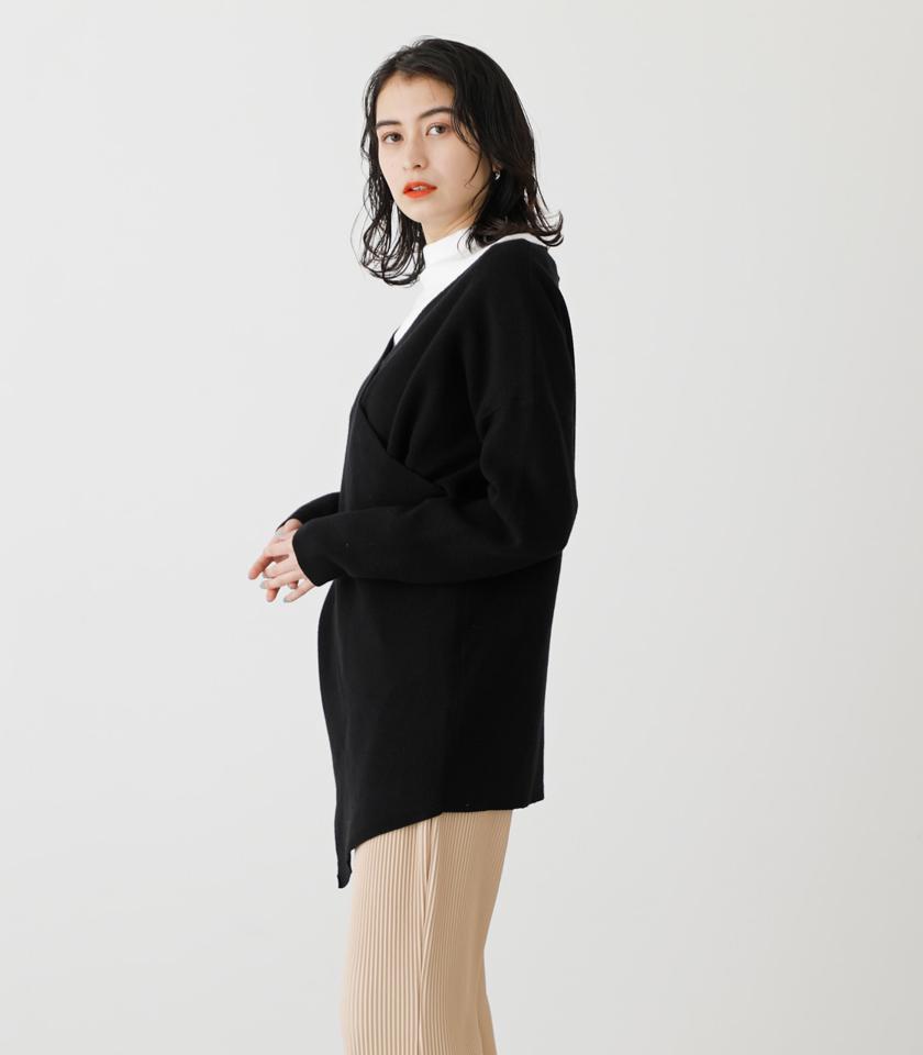 CROSS LAYERED KNIT TOPS/クロスレイヤードニットトップス