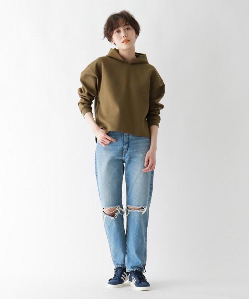 【ウォッシャブル】ダンボールフード付きプルオーバー