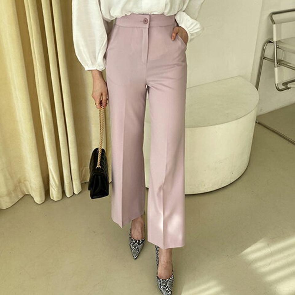 ストレートスラックス・全3色・t62723 レディース 【pt】 韓国 ファッション ボトムス パンツ スラックス ストレート 美脚 スリム フィット オフィスカジュアル ハイウエスト 無地 体型カーバー 秋 冬