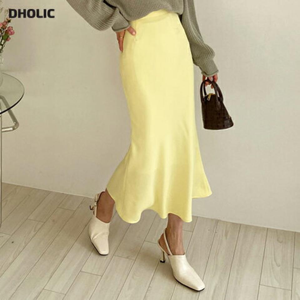 スリムフレアスカート・全6色・b64919 レディース 【sk】【韓国 ファッション ボトムス スカート ロング ロングスカート 揺れ感 フレアスカート 細身 ダーツ カジュアル 体型カバー シンプル フェミニン デイリー ベーシック 上品 秋 冬】