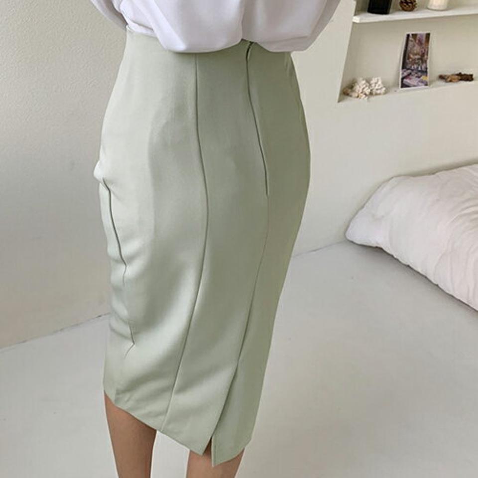 ペンシルミディスカート・全3色・b66801 レディース 【sk】【スカート ミディ丈 ミディスカート ペンシル ペンシルスカート 単色 無地 シンプル 大人 タイト きれいめ デート オフィスカジュアル 秋 冬 韓国 ファッション】【ハイホリHIHOLLI】