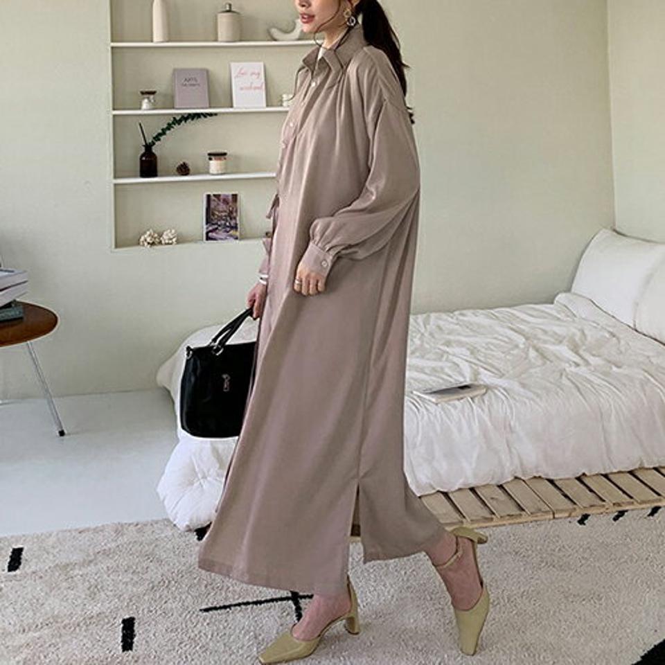 【只今10%OFF】ダイアゴナルラップシャツワンピース・全3色・t66791 レディース 【ops】【ワンピース ロング ロングワンピース シャツワンピース シャツ ダイアゴナル ラップワンピース ラップデザイン 単色 無地 シンプル 秋 冬 韓国 ファッション】【ハイホリHIHOLLI】