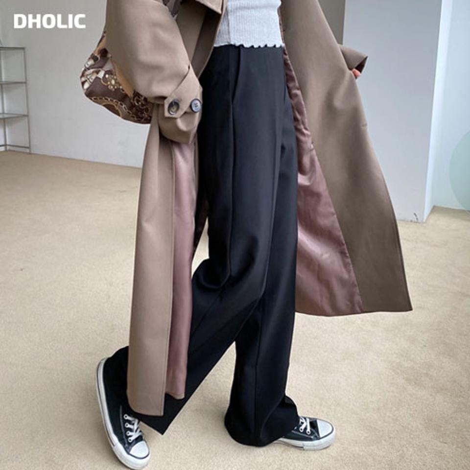 サイドジップスラックス・全3色・t61577 レディース 【pt】【韓国 ファッション ボトムス パンツ ロング スラックス ストレート ルーズ ゆったり 体型カーバー スリム 細身 オフィスカジュアル ハイウエスト 10分丈 十分丈 無地 秋 冬】