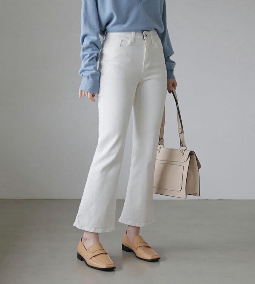 ブーツカットパンツ・全3色・t66846 レディース 【pt】【パンツ ズボン ロングパンツ ブーツカット 単色 無地 シンプル 大人 カジュアル ベーシック 秋 冬 韓国 ファッション】【ハイホリHIHOLLI】