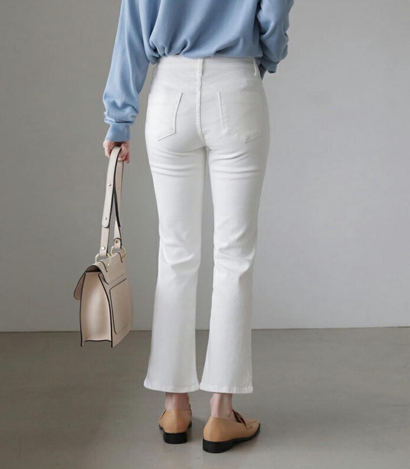 ブーツカットパンツ・全3色・t66846 レディース 【pt】【パンツ ズボン ロングパンツ ブーツカット 単色 無地 シンプル 大人 カジュアル ベーシック 秋 冬 韓国 ファッション】【ハイホリHIHOLLI】