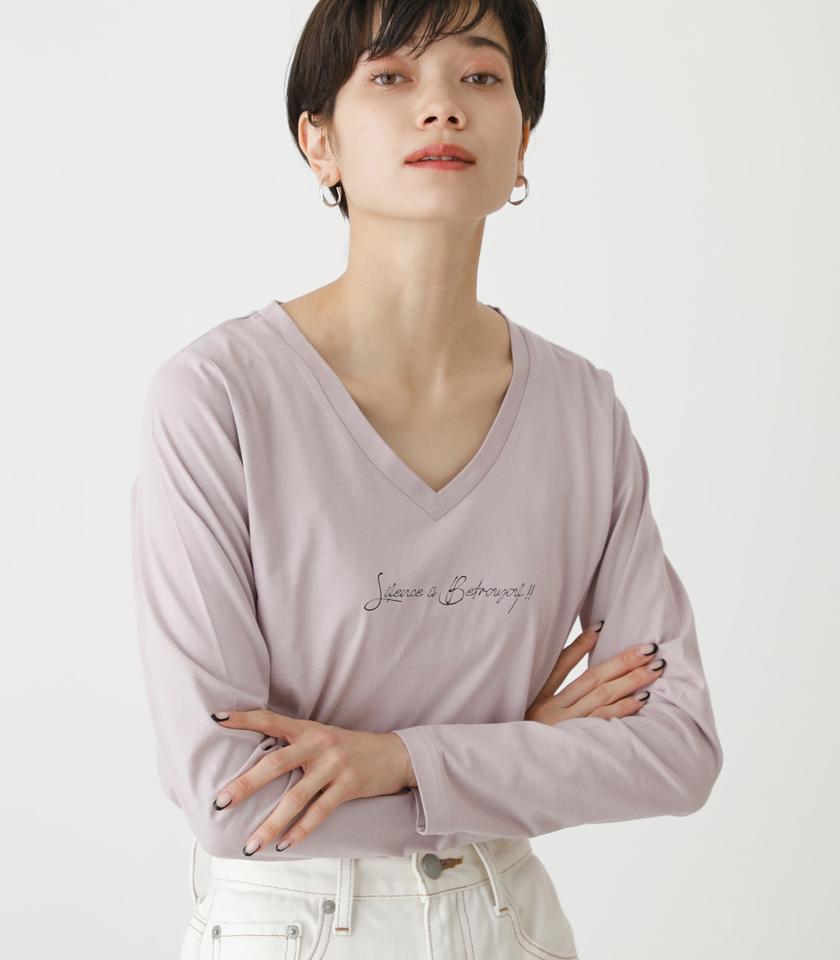 SILENCE V NECK LONG SLEEVE/サイレンスVネックロングスリーブ