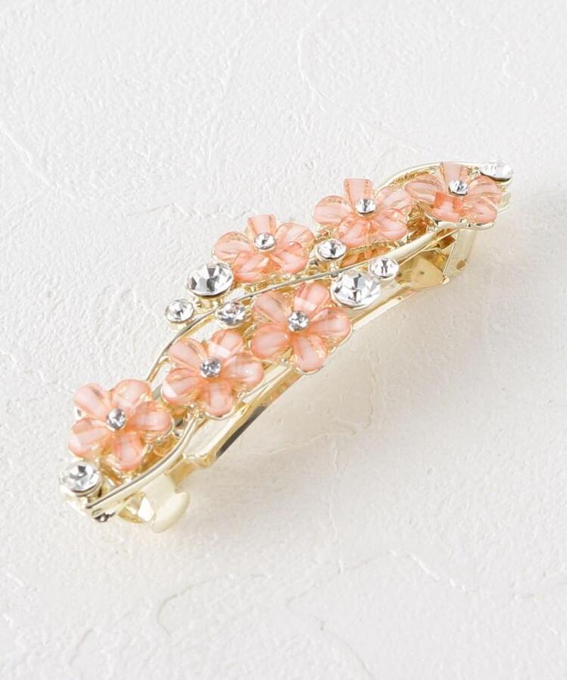 アクリルフラワーバレッタ