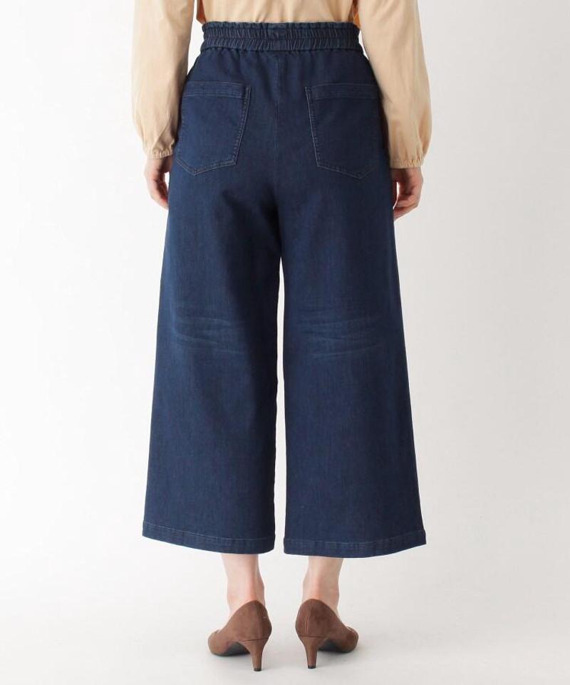 「Lサイズ」ストレッチデニムワイドパンツ