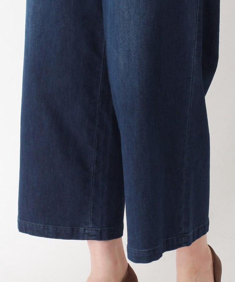 「Lサイズ」ストレッチデニムワイドパンツ