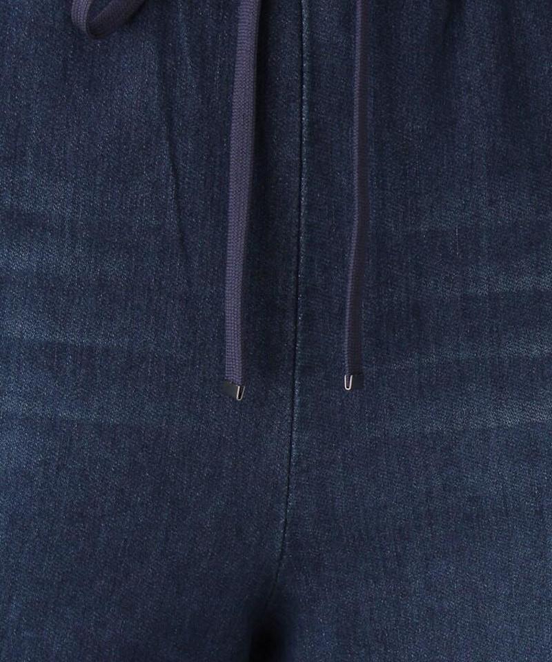 「Lサイズ」ストレッチデニムワイドパンツ