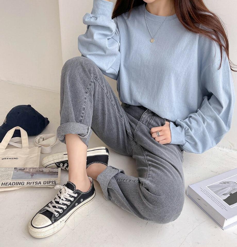 SONYUNARA(ソニョナラ)バルーン袖Tシャツ全11色【2/8up_ka】韓国 韓国ファッション Tシャツ 長袖 無地 バルーンスリーブ デイリー 着回し カジュアル レディース ファッション【5】