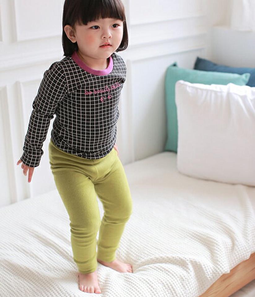 格子柄リンガールームウェア上下SET・u09469 キッズ【3~8才】【uw】【ルームウェア 部屋着 パジャマ 格子柄 チェック柄 ロゴ トップス 長袖 パンツ ズボン カジュアル 女の子 男の子 韓国 韓国子供服 子供 こども 子供服 こども服】【KIDS】