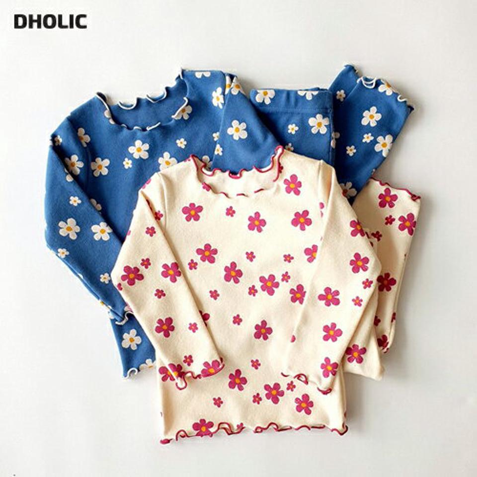 フラワーフリルルームウェア上下SET・u09347 キッズ【3~8才】【uw】【ルームウェア 部屋着 パジャマ セット set 上下 花柄 フラワー カジュアル トップス 長袖 パンツ ズボン 女の子 男の子 秋 冬 韓国 韓国子供服 こども 子供服 こども服】【KIDS】