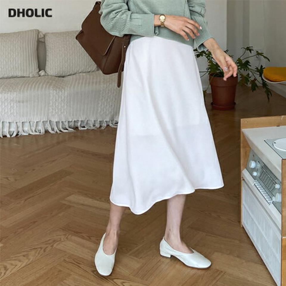 フレアロングスカート・全6色・t61597 レディース 【sk】【韓国 ファッション ボトムス スカート ロング ロングスカート フレア 揺れ感 バックゴム カジュアル 体型カバー シンプル フェミニン デイリー 秋 冬】