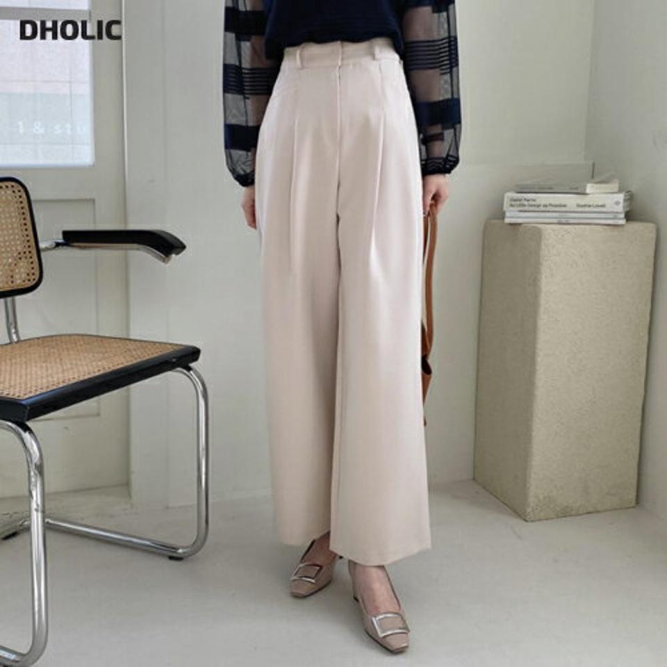 ポケットワイドスラックス・全3色・t66899 レディース 【pt】【スラックス パンツ ズボン ロングパンツ ワイドスラックス 単色 無地 シンプル 大人 オフィスカジュアル きれいめ 秋 冬 韓国 ファッション】【ハイホリHIHOLLI】