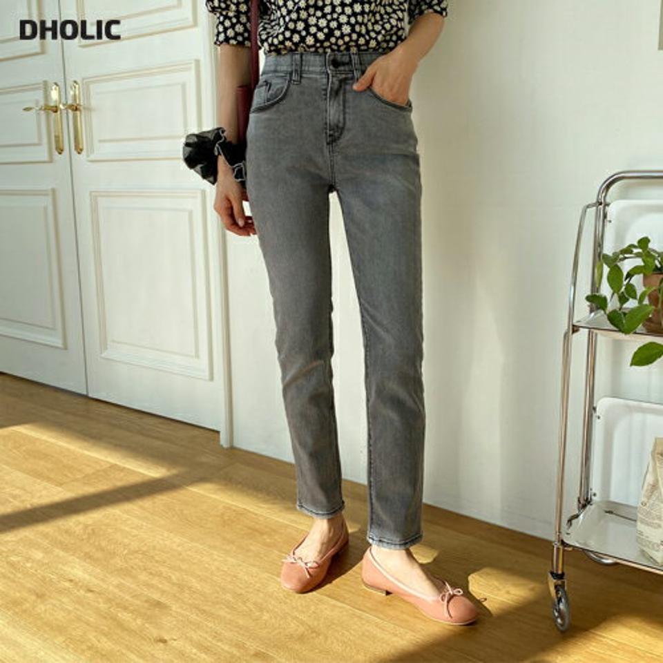 【マラソンSALE】タイトグレートーンデニムパンツ・全1色・t61600 レディース 【pt】 韓国ファッション ボトムス パンツ ロング デニム ウエストゴム スリム ストレート 美脚 10分丈 十分丈 カジュアル デイリー バズ 春 秋 冬 ボトムス 人気