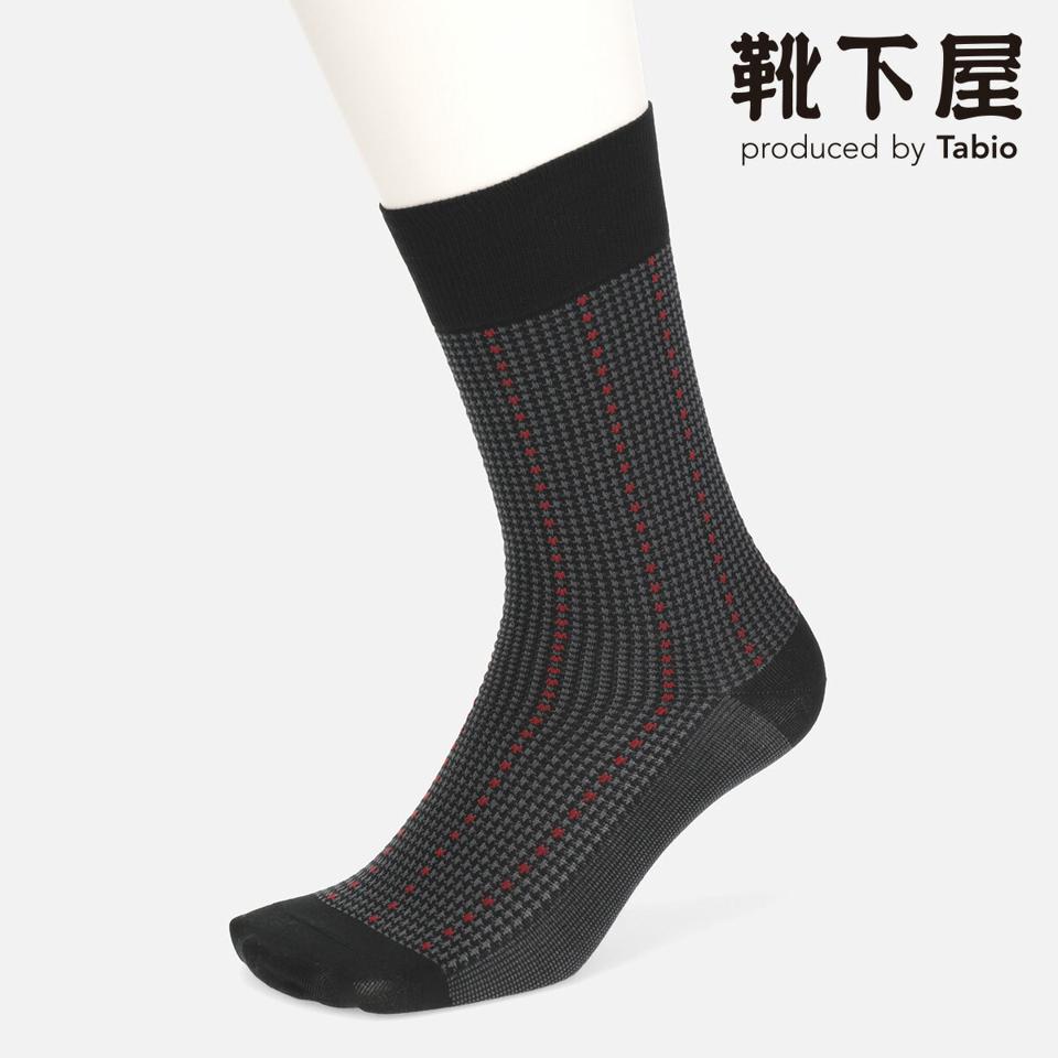 【全品送料無料★〜3/11 23:59迄】【あす楽】【Tabio MEN】 メンズ バレンタイン千鳥ハートストライプレギュラーソックス / 靴下屋 靴下 タビオ くつ下 ビジネス クルー メンズ 日本製