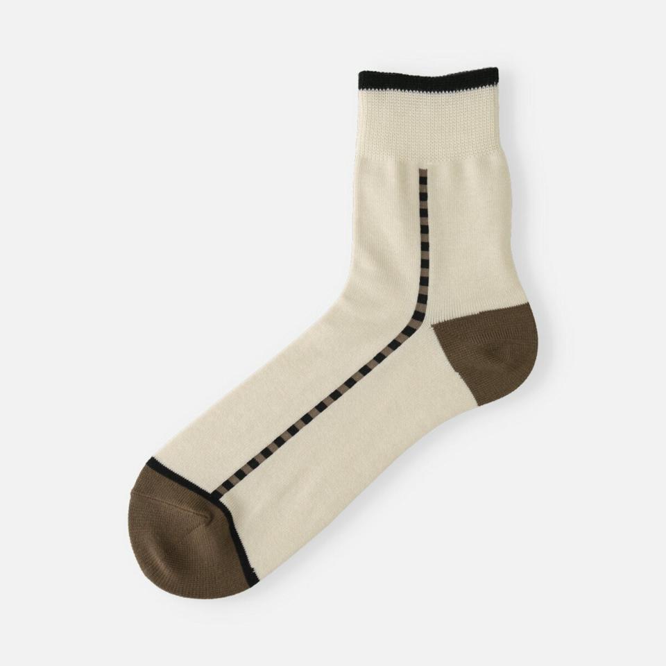 【あす楽】【Tabio MEN】 メンズ 撚り杢サイドラインブロックショートソックス / 靴下屋 靴下 タビオ くつ下 ショート メンズ 日本製 父の日 2206mka