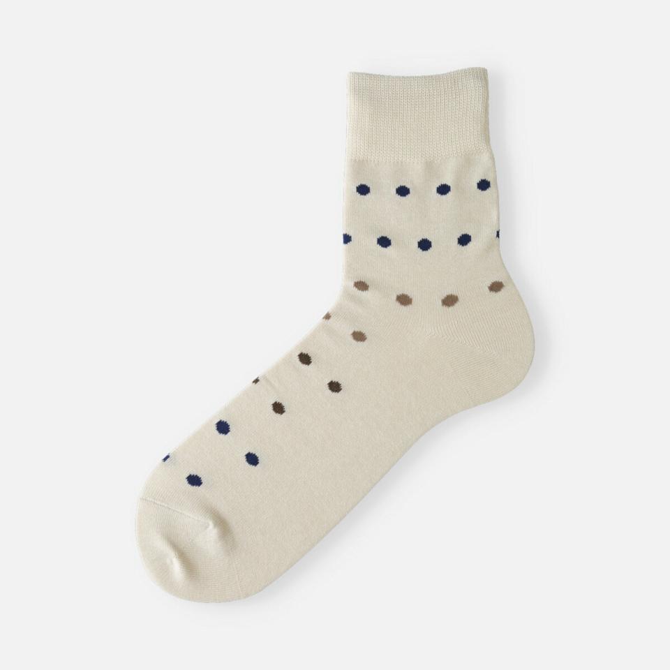 【あす楽】【Tabio MEN】 メンズ 撚り杢グラデドットショートソックス / 靴下屋 靴下 タビオ くつ下 ショート メンズ 日本製