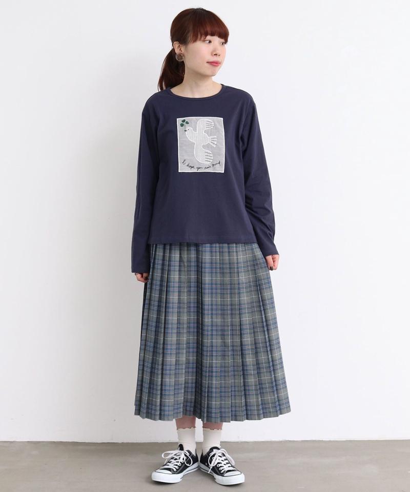 ●eiπe ハトとクローバー刺繍Tシャツ（eiπe）