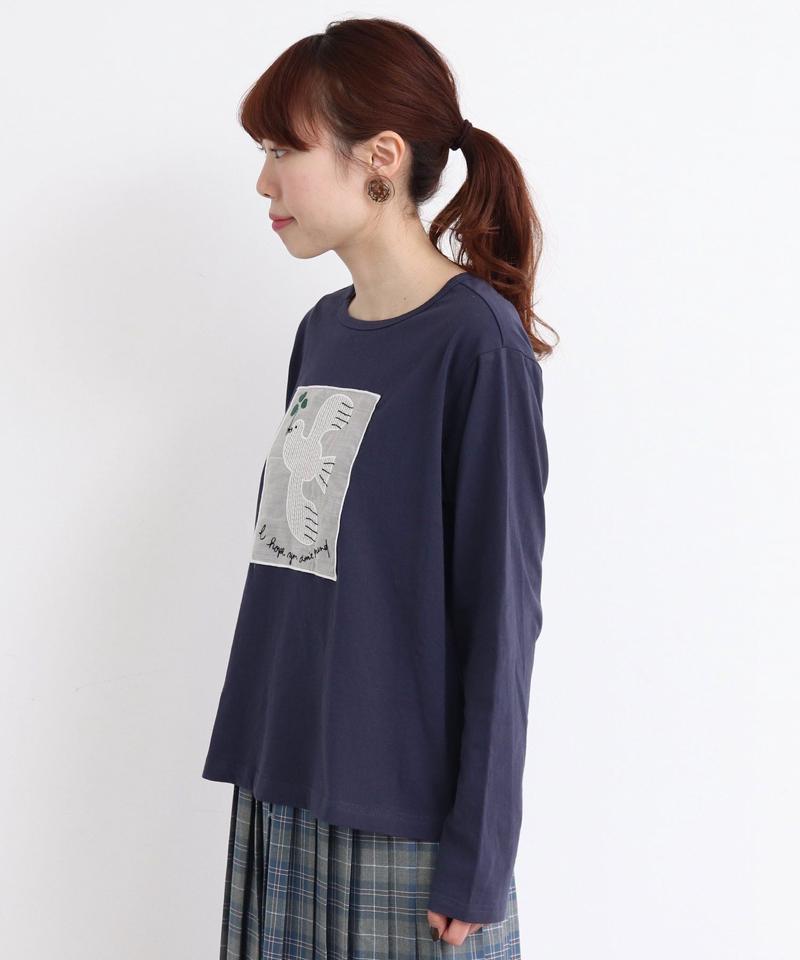 ●eiπe ハトとクローバー刺繍Tシャツ（eiπe）