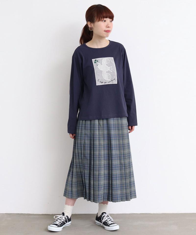 ●eiπe ハトとクローバー刺繍Tシャツ（eiπe）