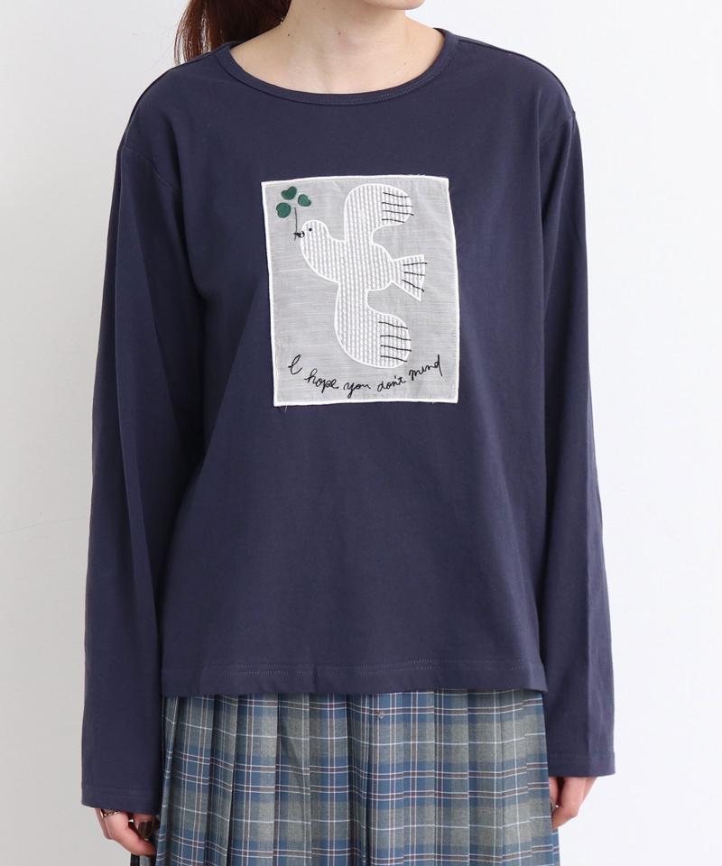 ●eiπe ハトとクローバー刺繍Tシャツ（eiπe）