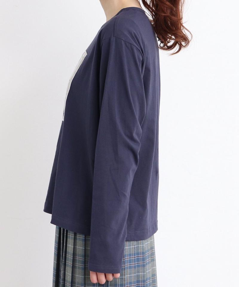 ●eiπe ハトとクローバー刺繍Tシャツ（eiπe）