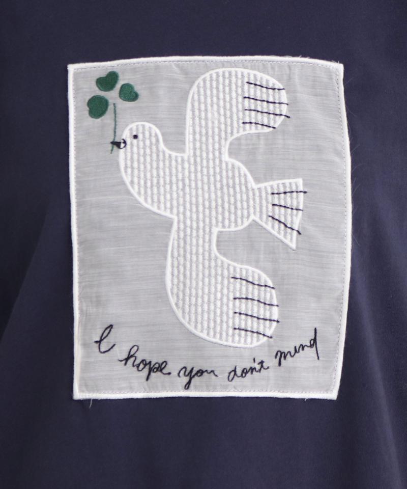 ●eiπe ハトとクローバー刺繍Tシャツ（eiπe）