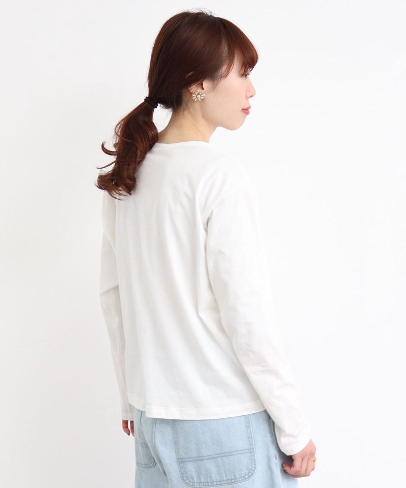 ●eiπe ハトとクローバー刺繍Tシャツ（eiπe）