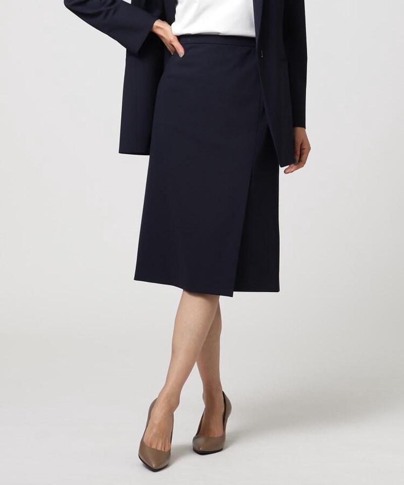 トスカーナノベルストレッチ ラップ風スカート