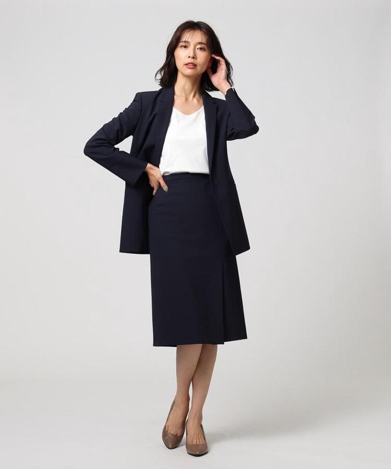 トスカーナノベルストレッチ ラップ風スカート