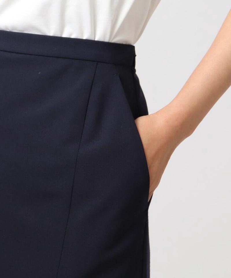 トスカーナノベルストレッチ ラップ風スカート