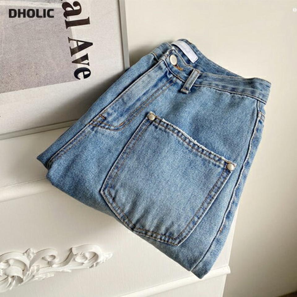 ポケットハイウエストデニムパンツ・全1色・t62801 レディース 【pt】【韓国 ファッション ボトムス パンツ ロング デニム ウォッシング デニムパンツ ハイウエスト ベルトループ スリム ストレート 美脚 10分丈 十分丈 カジュアル デイリー 秋 冬】【NIJU】