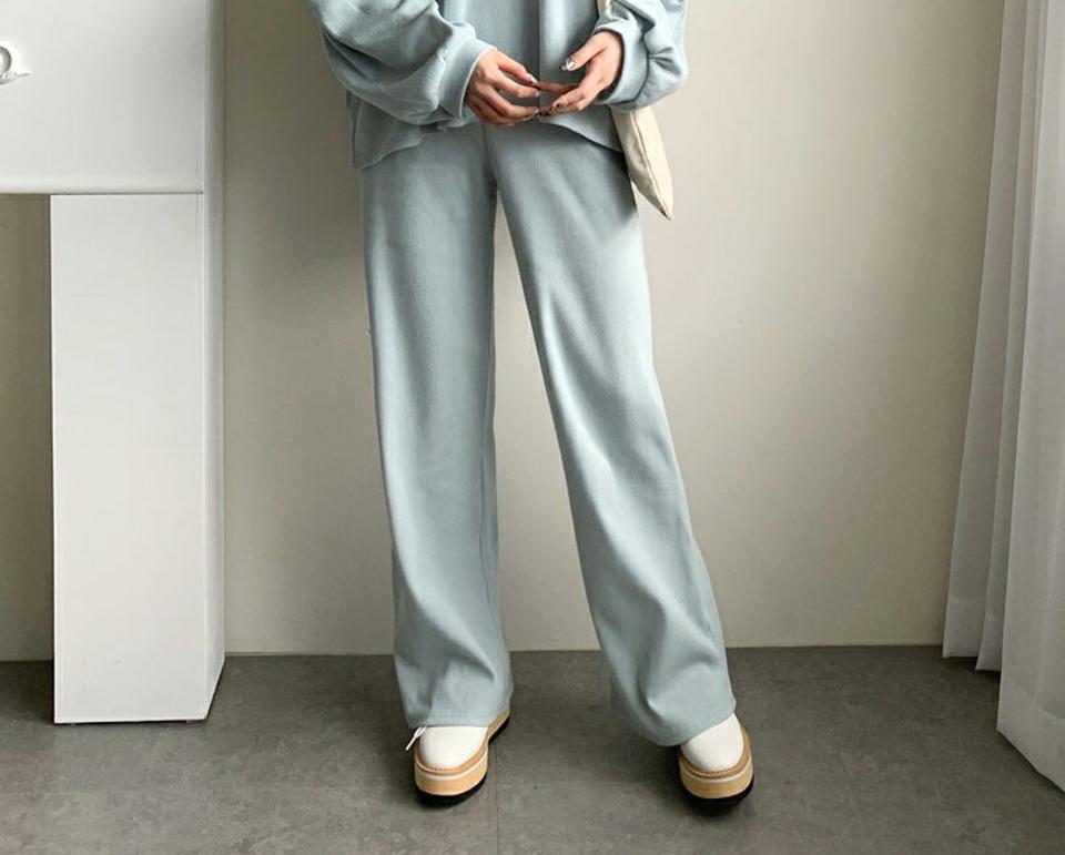 【只今10%OFF】ワッフルパンツ・全4色・t62860 レディース 【pt】【韓国 ファッション ボトムス パンツ ロング ロングパンツ ワイドパンツ ワッフル ウエストゴム ルーズ ゆったり 10分丈 十分丈 カジュアル デイリー 秋 冬】【NIJU】