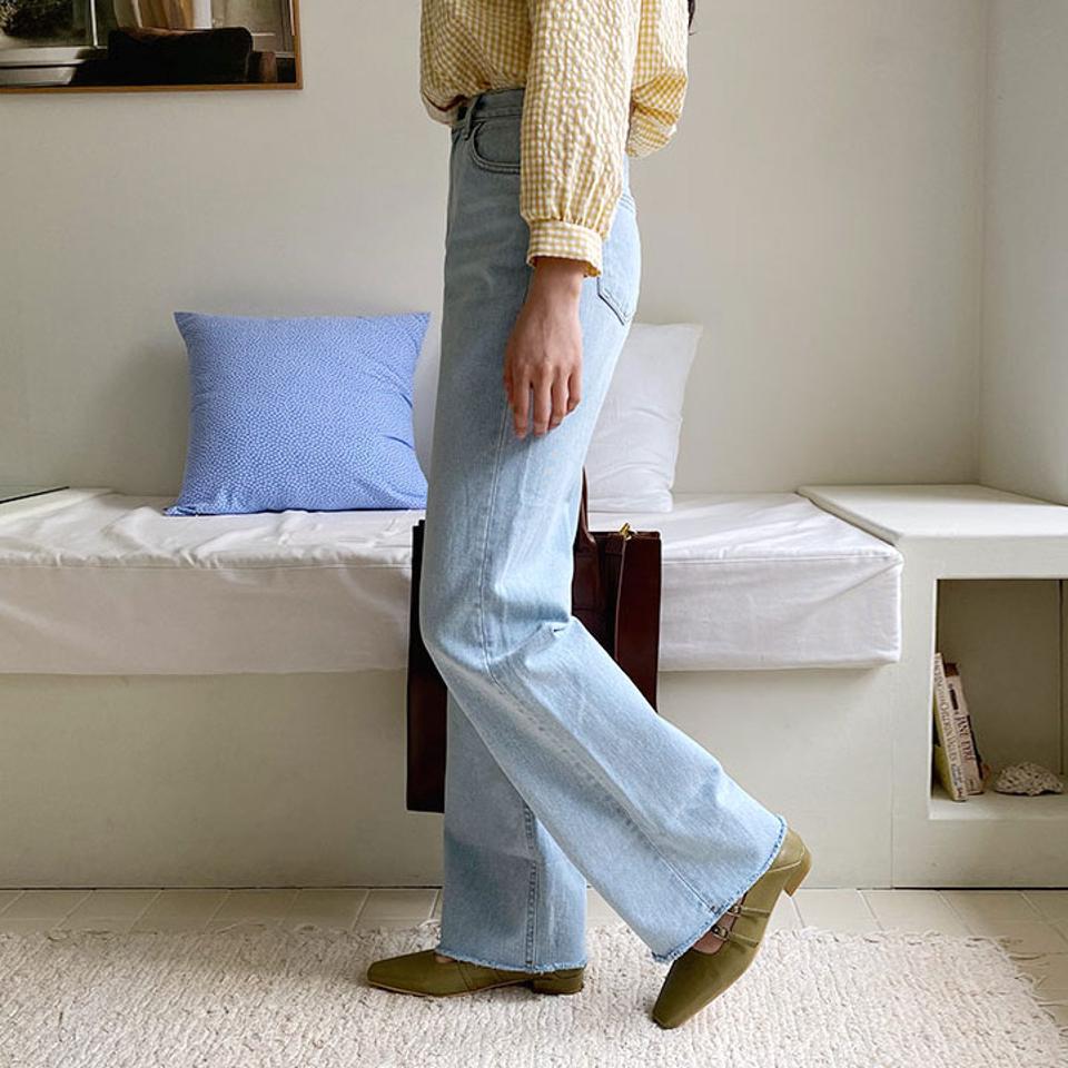 ロングデニムパンツ・全1色・t63136 レディース 【pt】【韓国 ファッション ボトムス パンツ ロング デニム ウォッシング デニムパンツ ロールアップ ベルトループ スリム ストレート 美脚 10分丈 十分丈 カジュアル デイリー 秋 冬】【NIJU】