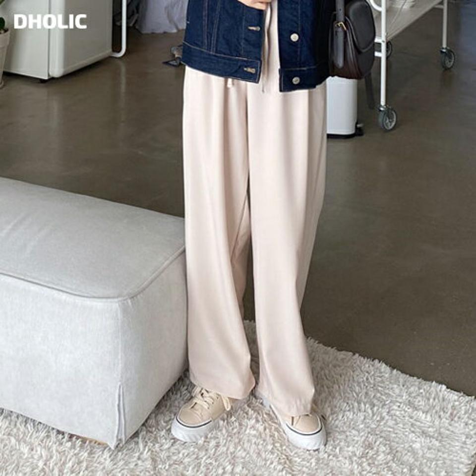 ウエストストリングスラックス・全3色・t63166 レディース 【pt】【韓国 ファッション ボトムス パンツ ロング ロングパンツ バックゴム ストリング スラックスパンツ ワイド ルーズ ゆったり 10分丈 十分丈 カジュアル デイリー 秋 冬】【NIJU】