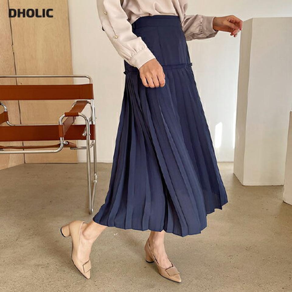 プリーツスカート・全3色・t67039 レディース 【sk】【スカート ロング ロングスカート プリーツ プリーツスカート シンプル 単色 フェミニン 可愛い かわいい 秋 冬 韓国 ファッション】【ハイホリHIHOLLI】