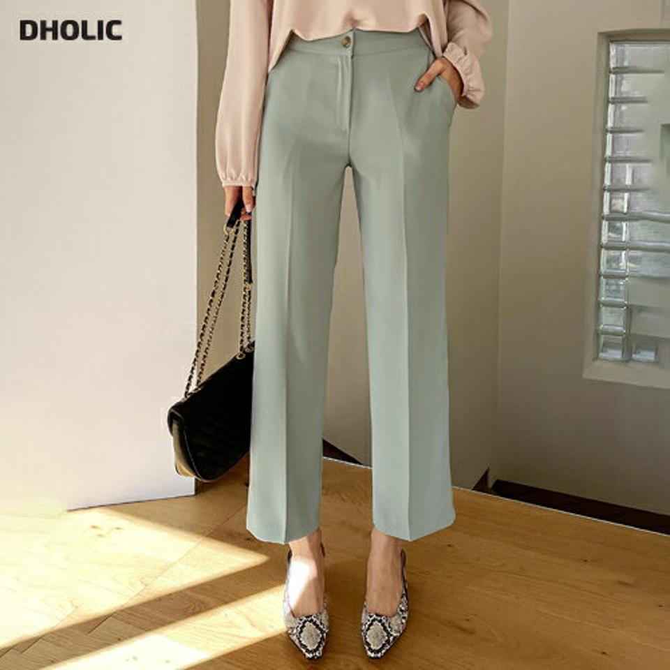 シークレットゴムスラックス・全3色・b67042 レディース 【pt】【スラックス パンツ ズボン ロングパンツ 単色 無地 シンプル 大人 オフィスカジュアル 秋 冬 韓国 ファッション】【ハイホリHIHOLLI】