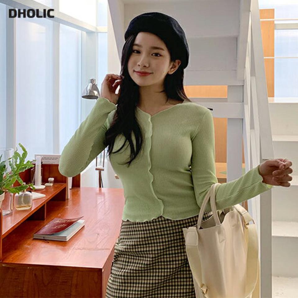リブ配色ラインTシャツ・全4色・t63155 レディース 【tops】【韓国 ファッション トップス Tシャツ 長袖 リブ ラウンドネック シンプル スリム フィット クロップド丈 ナチュラル ウェーブ デイリー カジュアル 体型カーバー 秋 冬】【NIJU】