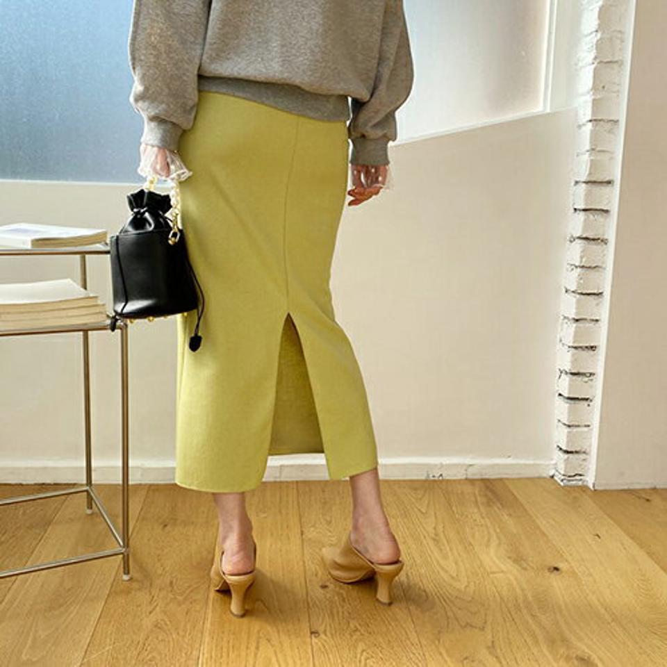 ストレートスリットスカート・全4色・t67001 レディース 【sk】【スカート ロング ロングスカート スリット ストレート 単色 無地 シンプル ベーシック 大人 きれいめ 秋 冬 韓国 ファッション】【ハイホリHIHOLLI】