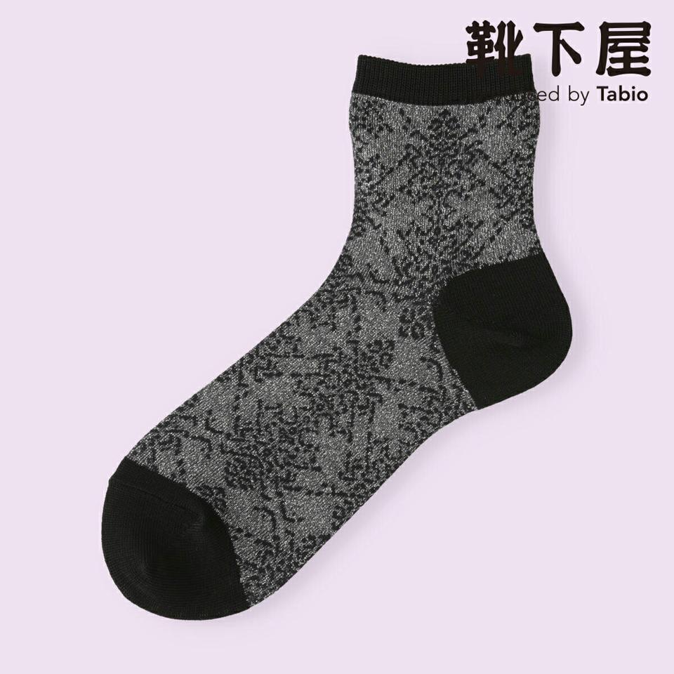 【クーポンで3足1,100円】【Mighty Soxer】 ラメレースショートソックス / 靴下屋 靴下 タビオ マイティソクサー くつ下 ショート レディース 日本製
