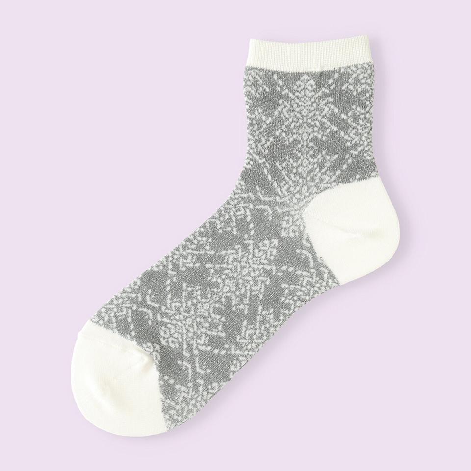 【クーポンで3足1,100円】【Mighty Soxer】 ラメレースショートソックス / 靴下屋 靴下 タビオ マイティソクサー くつ下 ショート レディース 日本製