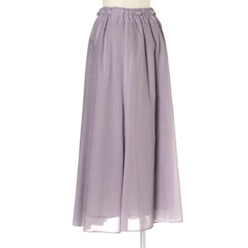 【洗える】シフォンフレアギャザーマキシスカート